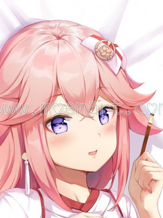 Genshin Impact Dakimakura Yae Miko Body Pillow Case 04