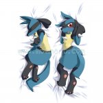 Pokemon Dakimakura Lucario Body Pillow Case