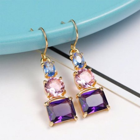 Fashion Multicolor Cubic Zirconia Engagement Earings