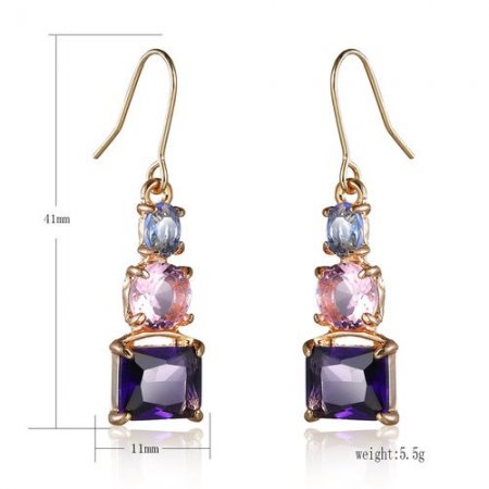 Fashion Multicolor Cubic Zirconia Engagement Earings