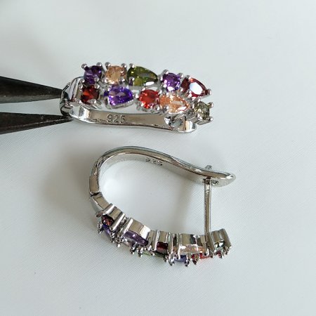 Luxury Women Multicolor Cubic Zirconia Earrings