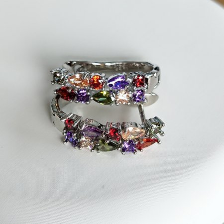 Luxury Women Multicolor Cubic Zirconia Earrings