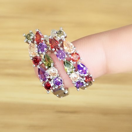 Luxury Women Multicolor Cubic Zirconia Earrings
