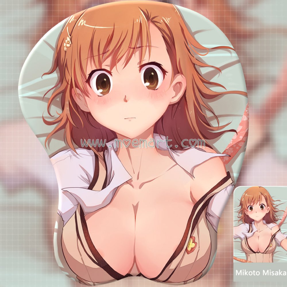 2way A Certain Magical Index Mikoto Misaka Anime 3D Mouse Pad Mat Wrist Rest