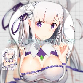 2way Re:Zero Emilia Anime 3D Mouse Pad Mat Wrist Rest