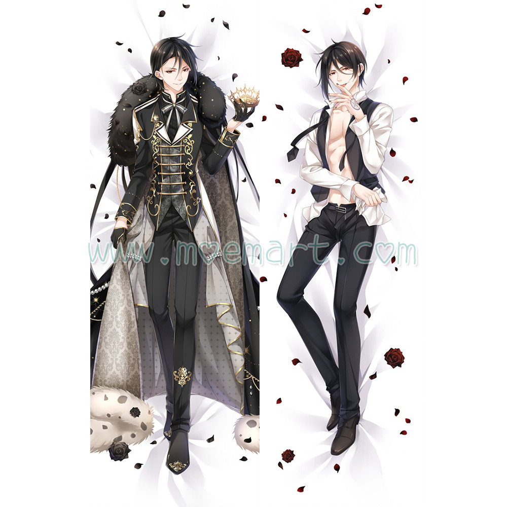 Black Butler Kuroshitsuji Dakimakura Sebastian Michaelis Body Pillow Case