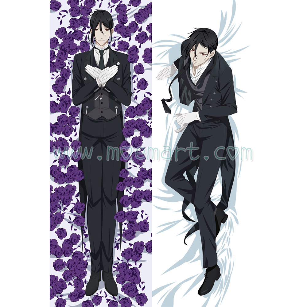 Black Butler Kuroshitsuji Dakimakura Sebastian Michaelis Body Pillow Case 02