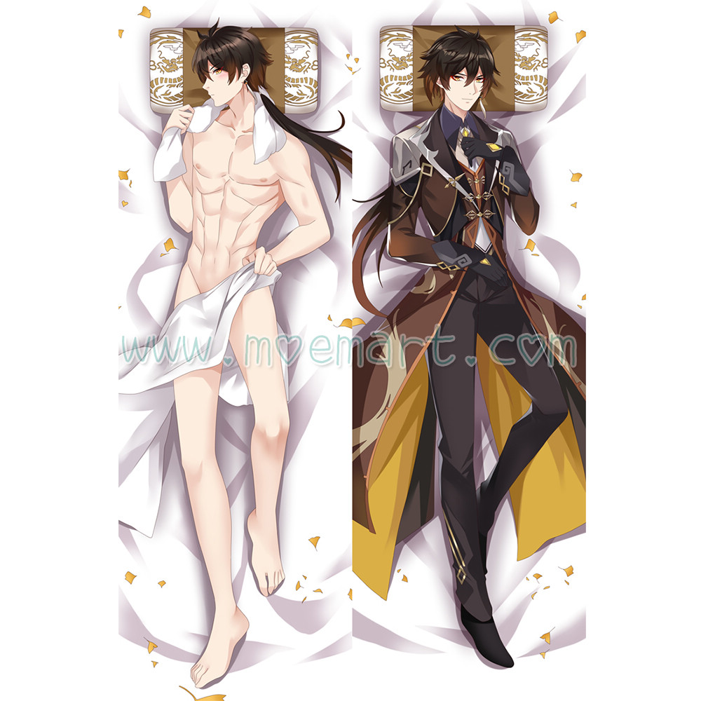 Genshin Impact Dakimakura Zhongli Body Pillow Case 03