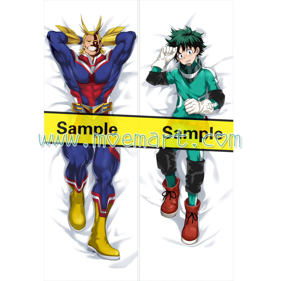 My Hero Academia Dakimakura Izuku Midoriya All Might Body Pillow Case