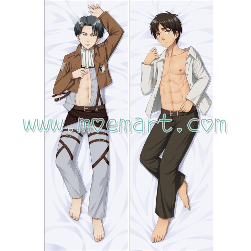 Attack on Titan Dakimakura Levi Eren Yeager Body Pillow Case