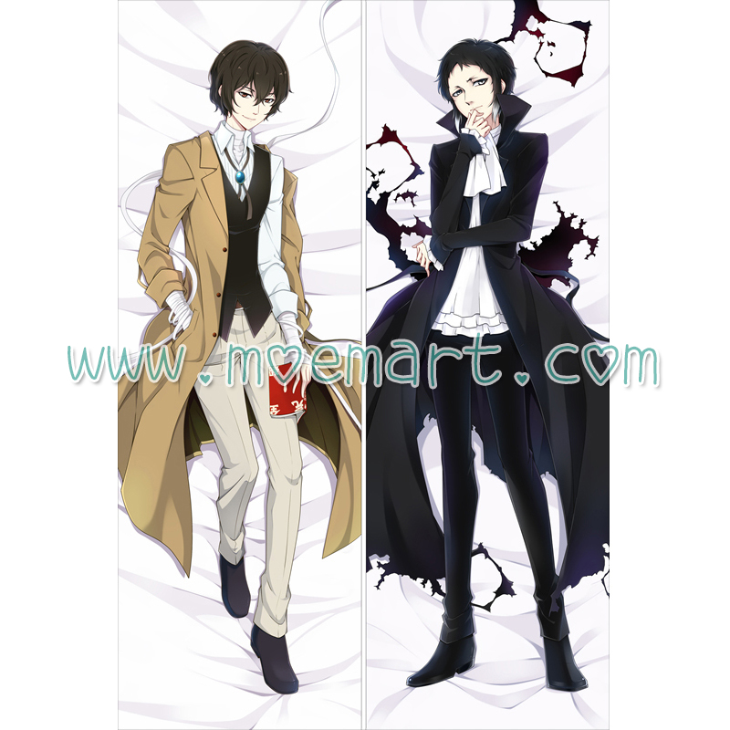 Bungo Stray Dogs Dakimakura Osamu Dazai Ryunosuke Akutagawa Body Pillow Case