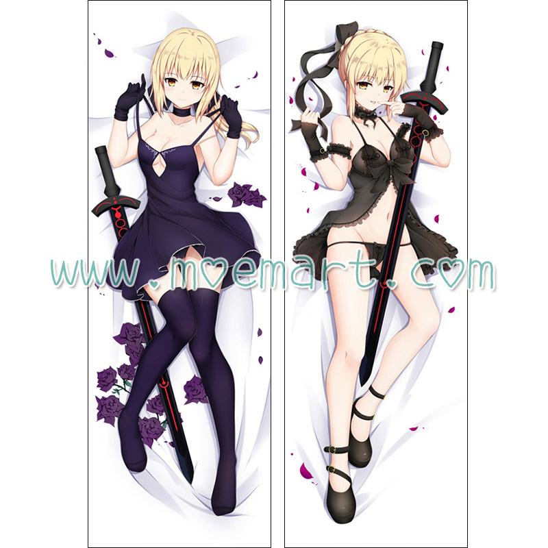 Fate/Grand Order Dakimakura Black Saber Body Pillow Case 03