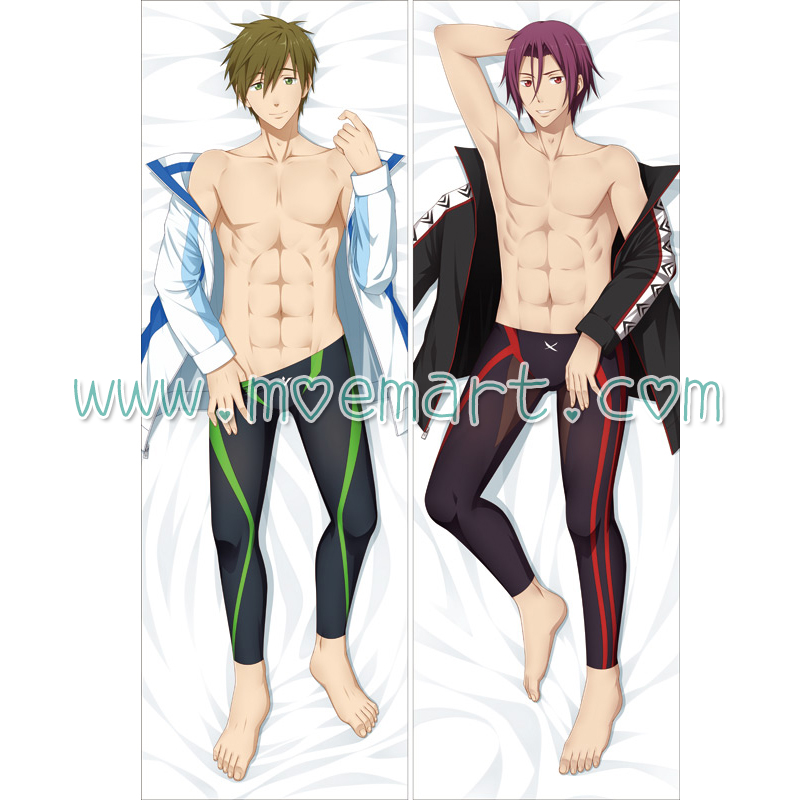 Free Dakimakura Rin Matsuoka Makoto Tachibana Body Pillow Case