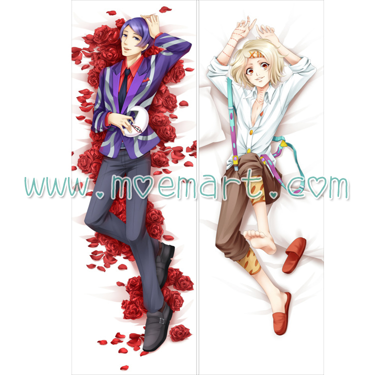 Tokyo Ghoul Dakimakura Shuu Tsukiyama Juuzou Suzuya Body Pillow Case