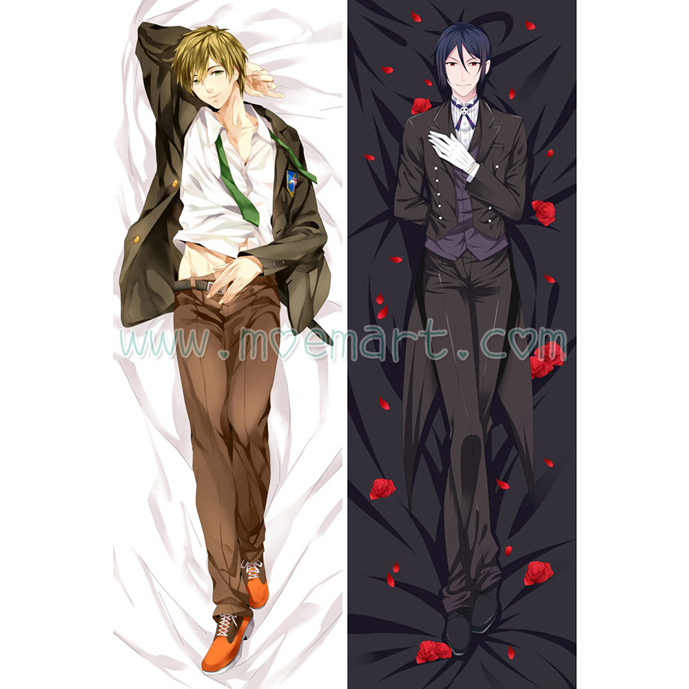 Black Butler Kuroshitsuji Dakimakura Sebastian Michaelis Body Pillow Case 03