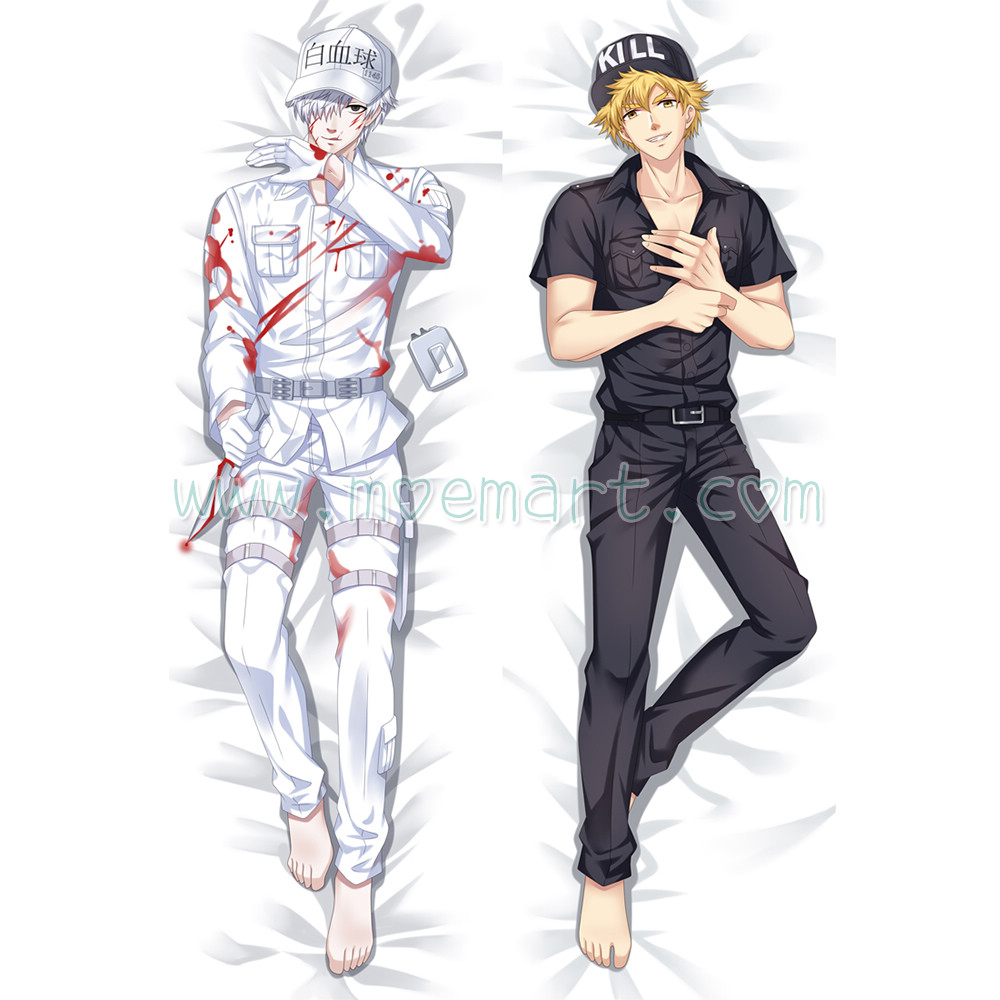 Cells at Work! Hataraku Saibou Dakimakura Hakkekkyuu Killer T Cell Body Pillow Case