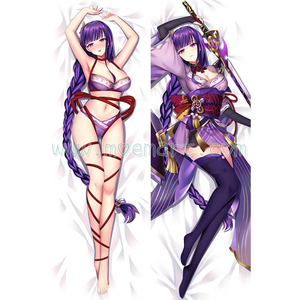Genshin Impact Dakimakura Baal Raiden Shogun Body Pillow Case 05