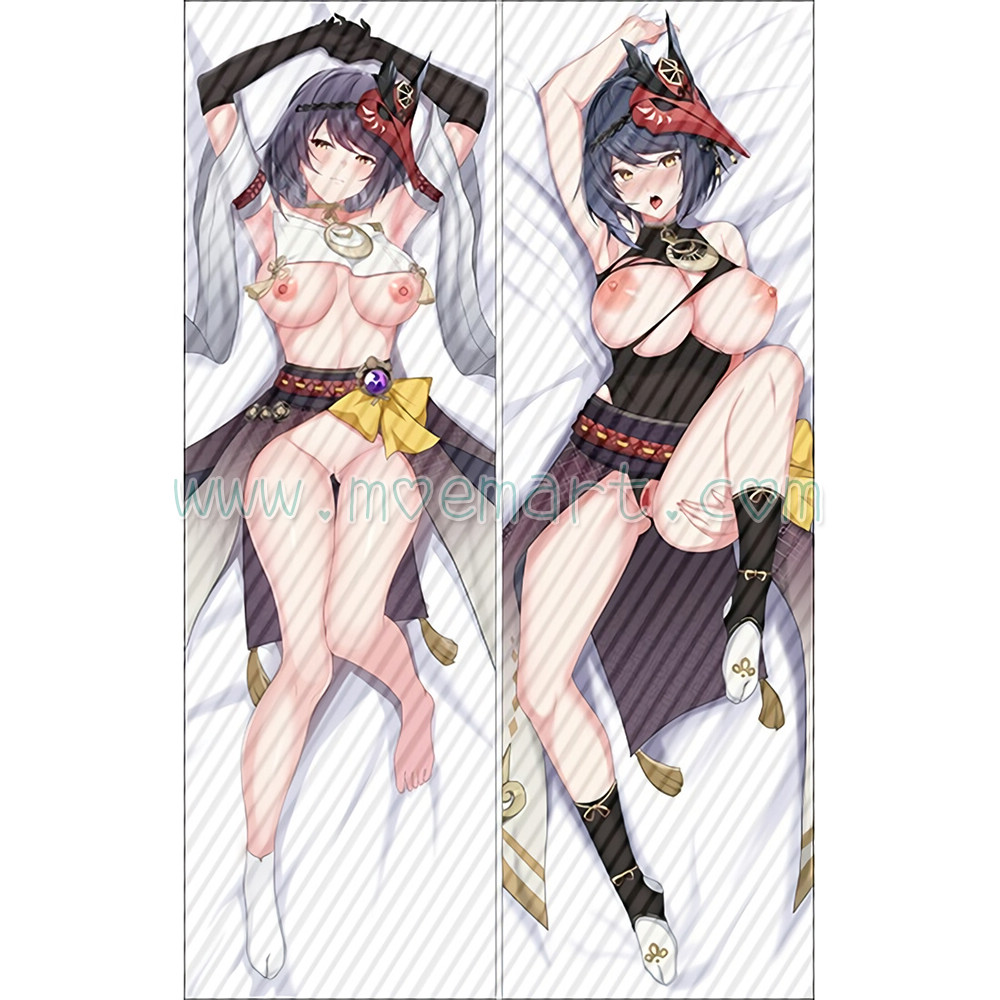 Genshin Impact Dakimakura Kujou Sara Body Pillow Case 06