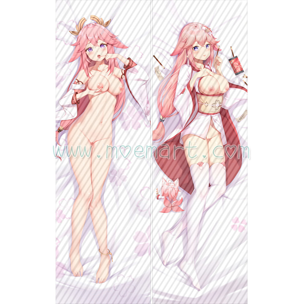 Genshin Impact Dakimakura Yae Miko Body Pillow Case 05