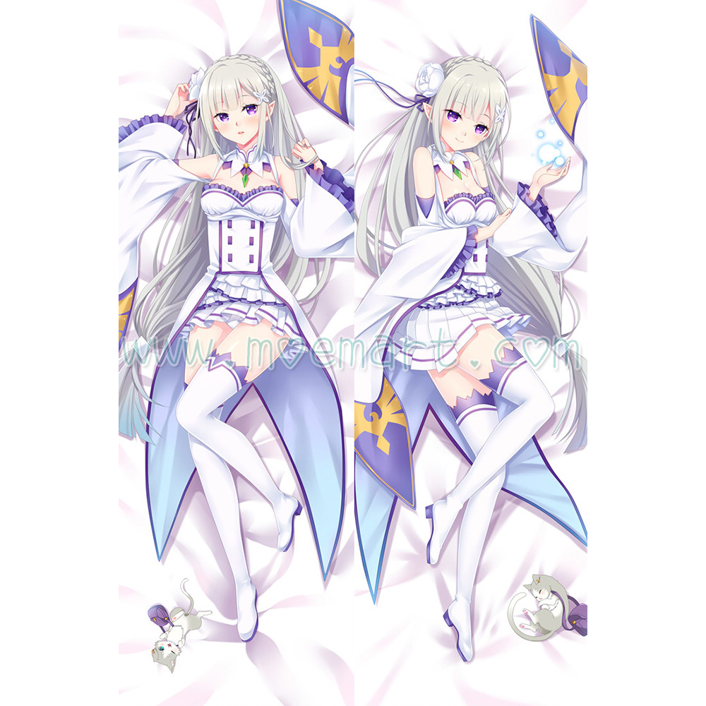 Re:Zero Dakimakura Emilia Body Pillow Case 14