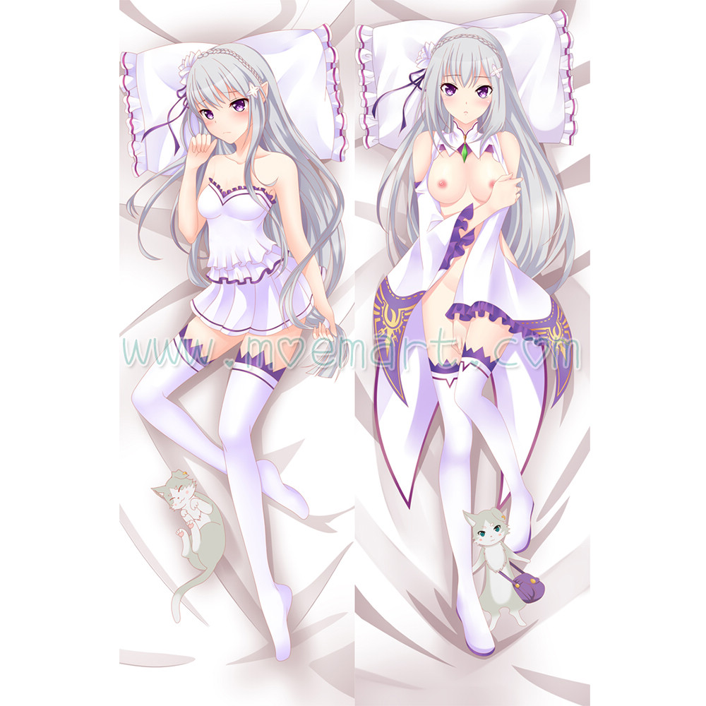 Re:Zero Dakimakura Emilia Body Pillow Case 16