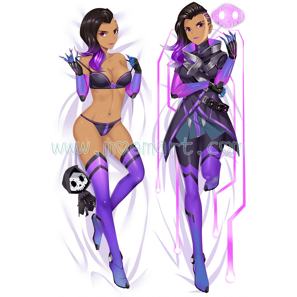 Overwatch OW Dakimakura Sombra Body Pillow Case 02