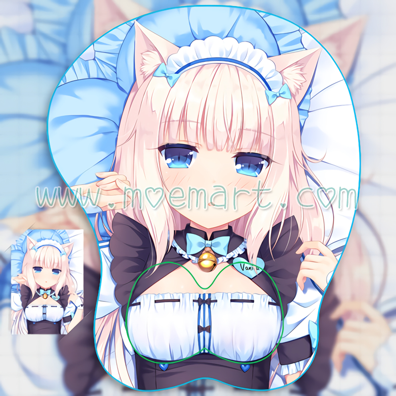 2way Nekopara Vanilla Anime 3D Mouse Pad Mat Wrist Rest Small Breasts